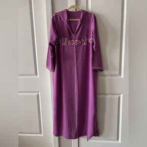 Purple Beads Hand  Made Moroccan Jellaba in an Excellent Condition. (M/L)